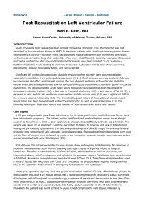 Post Resuscitation Left Ventricular Failure