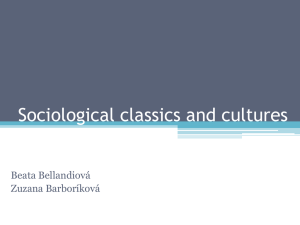 Sociological classics and cultures
