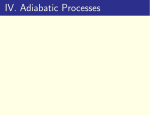IV. Adiabatic Processes