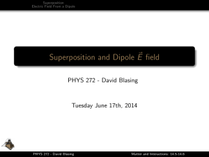 Superposition and Dipole E field