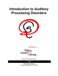Introduction to Auditory Processing Disorders