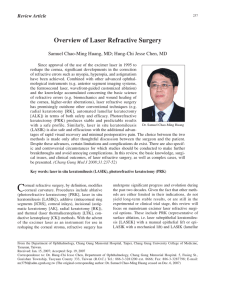 Overview of Laser Refractive Surgery