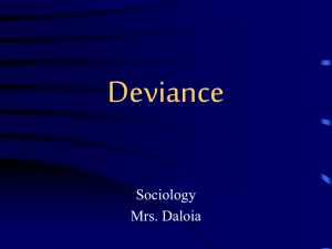Deviance - Sociology