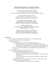 Total Anomalous Pulmonary Venous Return