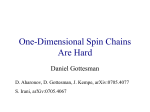 The Computational Difficulty of Spin Chains in One Dimension