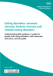 Eating disorders: anorexia nervosa, bulimia nervosa and related