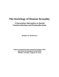 The Sociology of Human Sexuality