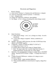 Electricity and Magnetism