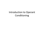 Introduction to Operant Conditioning