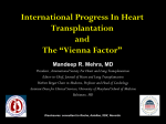 International Progress In Heart Transplantation and