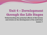Unit 4 * Development through the Life Stages