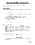 Investigation Test Review Sheet For Unit Test