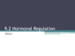 9.2 Hormonal Regulation - Mrs. Franklin`s Classroom