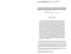 Processes of fear-reduction in systematic desensitization: Cognitive