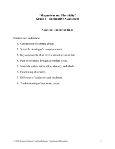 Magnetism and Electricity - Delaware Department of Education