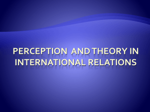 Perception and theory in International Relations