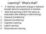 Learning? What`s that?