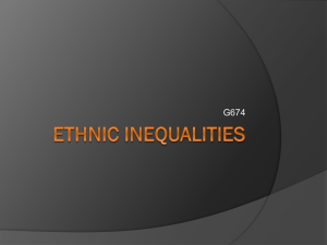 Ethnic Inequalities