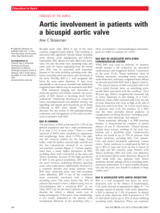 Aortic involvement in patients with a bicuspid aortic valve