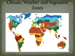 Climate and Vegetation Zones