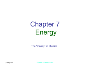 Energy (Chap. 7) - Alejandro L. Garcia