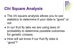 Chi Square Analysis - Mr. Schmitt Biology 12 AP