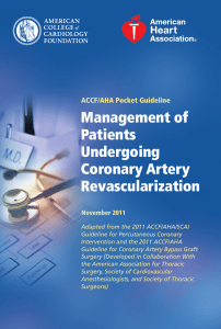 Management of Patients Undergoing Coronary Artery
