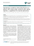Spontaneous exudative retinal detachment in a patient with sturge