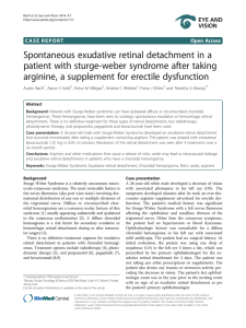 Spontaneous exudative retinal detachment in a patient with sturge