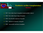 Paediatric cardiac transplantation: history