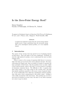 Is the Zero-Point Energy Real? - General Guide To Personal and
