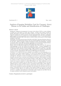Analysis of Imaging Modalities Used for Coronary Artery Disease in