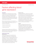 Factors affecting blood gene expression