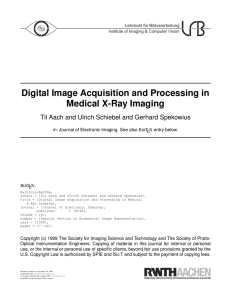 Digital Image Acquisition and Processing in Medical X