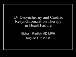 LV Dssynchrony and Cardiac Resynchronization Therapy in Heart