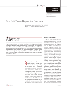Oral Soft-Tissue Biopsy: An Overview