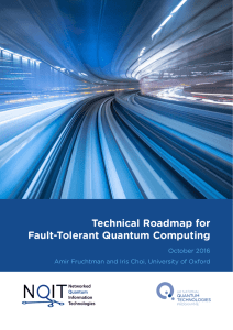 Technical Roadmap for Fault-Tolerant Quantum Computing