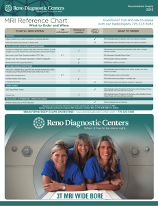 MRI Reference Chart - Reno Diagnostic Centers