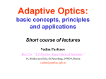 Adaptive Optics: basic principles and applications Short course of