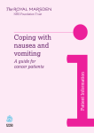 Coping with nausea and vomiting