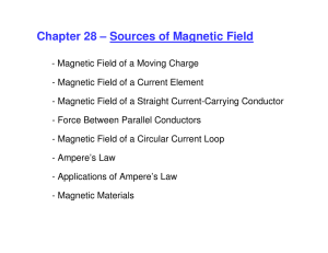 Chapter 28 – Sources of Magnetic Field