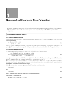 Quantum field theory and Green`s function