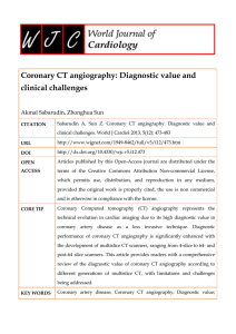 Coronary CT angiography: Diagnostic value and clinical challenges