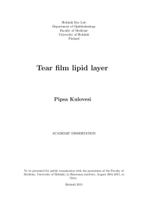 Tear film lipid layer