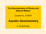 Aquatic Geochemistry