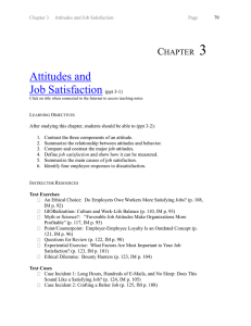 VALUES, ATTITUDES, AND JOB SATISFACTION