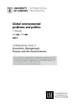 Global environmental problems and politics