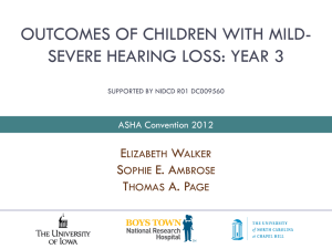 1128 Outcomes of Children With Mild-Severe Hearing Loss