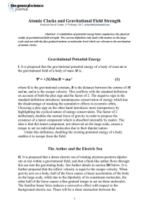Atomic Clocks and Gravitational Field Strength