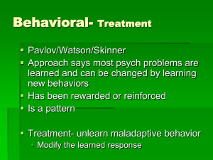 Behavioral- Treatment - Point Loma High School